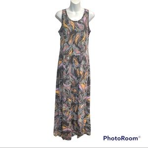 LuLaRoe Dani Dress. Maxi in gray floral print size medium summer party, casual